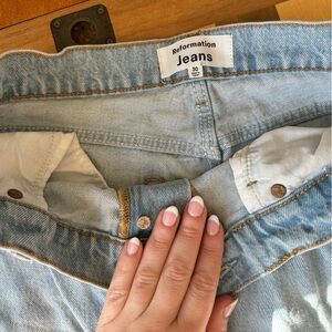 Reformation Cynthia High Rise Straight Long Jeans | Size 10